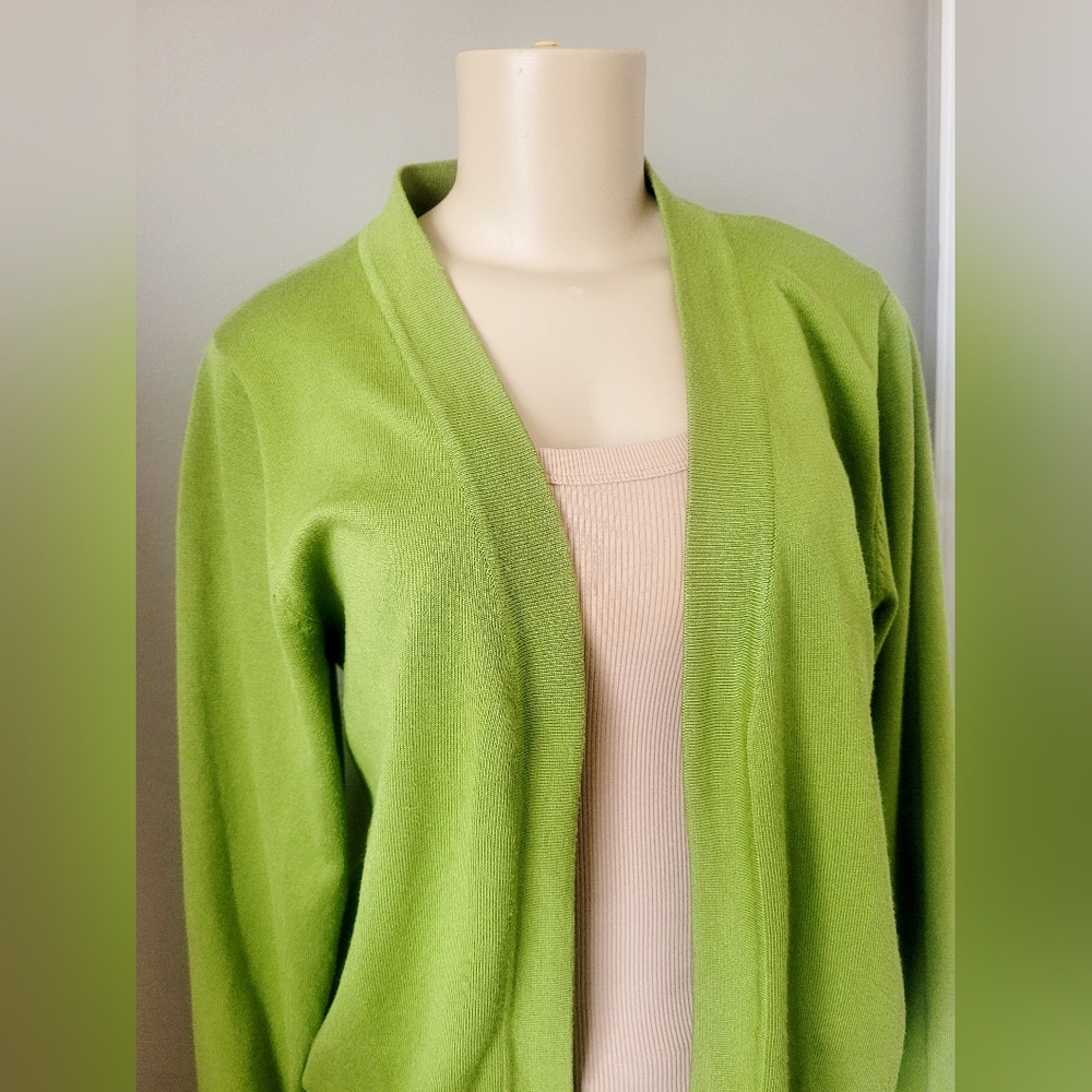 Urban CoCo Women's Business/Office Open Front Cardigan Green Viscose Blend Med - Picture 6 of 13